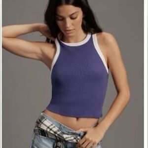 Maeve by Anthropologie cropped racerback tank- NEW!